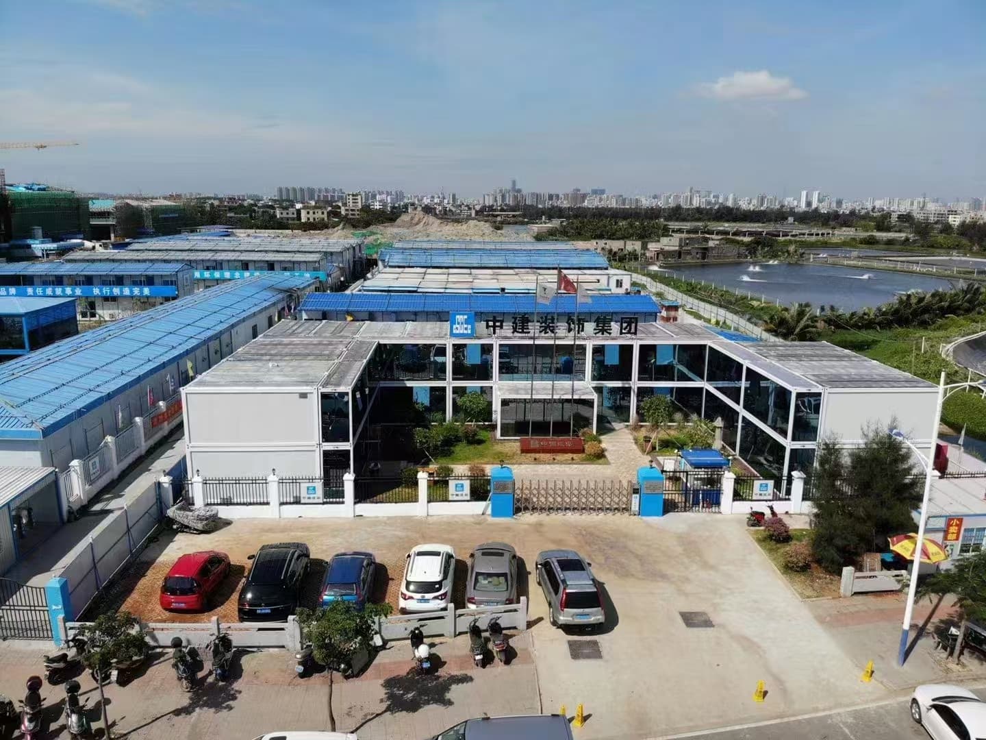 二手箱办公现货园区航拍